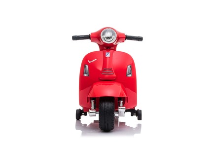Electric Ride-on Scooter Vespa GTS, red, with auxiliary wheels