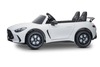 Electric Ride-on car Mercedes GT63 AMG 24V with 4x4 drive, white, Two-seater, Adjustable driver's se