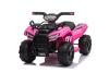 Electric QUAD MINI 6V, Pink, MP3 player with USB / AUX input, 1 X 25W Engine, 6V / 4Ah battery, func