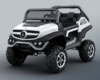 Electric Ride-On Toy Car Mercedes-Benz UNIMOG - White, 2.4Ghz Remote controller, 4 X 4, two-seats, S