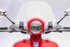 Electric ride-on Scooter Vespa 946 with reverse gear, white, Licensed, auxiliary wheels, Lithium ba