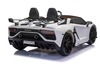 Electric Ride on Car Lamborghini Aventador 12V for two users, White, Vertical opening doors, 2 x 12V