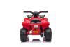 Electric QUAD MINI 6V, Red, MP3 player with USB / AUX input, 1 X 25W Engine, 6V / 4Ah battery, funct