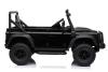 Electric Ride-on car Land Rover Defender 110 SVX 12V, black, 4X4 drive, LED lights, front and rear w