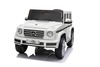 Electric Ride-on car Mercedes G500 12V, white, 2.4 GHz remote control, USB / SD Input, Rear suspensi