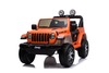 Electric Ride-On JEEP Wrangler, Orange, Double Leather Seat, Radio with Bluetooth and USB Input, 4x4