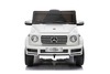 Electric Ride-on car Mercedes G500 12V, white, 2.4 GHz remote control, USB / SD Input, Rear suspensi