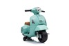 Electric Ride-on Scooter Vespa GTS, teal, with auxiliary wheels, Licensed, Lithium battery, Leather 