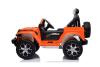 Electric Ride-On JEEP Wrangler, Orange, Double Leather Seat, Radio with Bluetooth and USB Input, 4x4