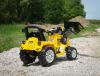 Electric Tractor MASTERS with ladle, yellow, Rear wheel drive, 12V battery,2 x 25W Engines, Front La