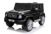 Electric Ride-on car Mercedes G500 12V, black, 2.4 GHz remote control, USB / SD Input, Rear suspensi