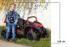 Electric Ride-on car UTV XXL 24V, red, two-seater, Engine with differential, Inflatable rubber wheel