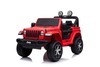 Electric Ride-On JEEP Wrangler, Red, Double Leather Seat, Radio with Bluetooth and USB Input, 4x4 Dr