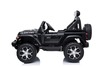 Electric Ride-On JEEP Wrangler, Black, Double Leather Seat, Radio with Bluetooth and USB Input, 4x4 