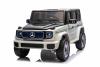 Electric Ride-on car Mercedes-Benz EQG 12V, white, LED underlighted body parts, Functional front and