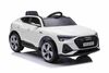Electric ride-on car Audi E-tron Sportback 4x4 white, Leatherette seat, 2.4 GHz remote control, Eva