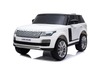 Electric Ride-On Range Rover, White, Double Leather Seat, LCD Display with USB Input, 4x4 Drive, 2x