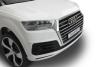 Auto elettrica per bambini Audi Q7 Quattro, Bianco, con licenza ufficiale, a batteria, porte apribil