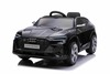 Electric Ride-on car Audi E-tron Sportback 12V, black, wide single seat with three-point seat belt, 