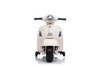 Electric Ride-on Scooter Vespa GTS, white, with auxiliary wheels, Licensed, Lithium battery, Leather