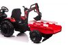 Electric tractor TOP-WORKER 12V with buckets and trailer, Single seat, red, soft PU seat, MP3 Player