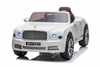 Electric ride-on car Bentley Mulsanne 12V, white, Leatherette seat, 2.4 GHz remote control, Eva whee