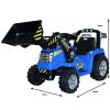 Electric Tractor MASTERS with ladle, blue, Rear wheel drive, 12V battery,2 x 25W Engines, Front Ladl