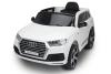 Auto elettrica per bambini Audi Q7 Quattro, Bianco, con licenza ufficiale, a batteria, porte apribil