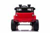 Auto elettrica fuoristrada con trazione posteriore, rossa, batteria 12V, chassis rialzato, sedile am