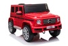 Electric Ride-on car Mercedes G500 12V, red, 2.4 GHz remote control, USB / SD Input, Rear suspension