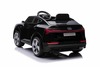 Electric Ride-on car Audi E-tron Sportback 12V, black, wide single seat with three-point seat belt, 