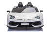 Electric Ride on Car Lamborghini Aventador 12V for two users, White, Vertical opening doors, 2 x 12V