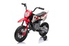 Electric Ride-on MOTOCROSS, Red, 12V battery, EVA soft wheels, Leather seat, 2 x 25W Engine, Suspens