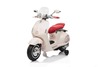 Electric ride-on Scooter Vespa 946 with reverse gear, white, Licensed, auxiliary wheels, Lithium ba