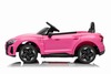 Electric Ride-on car Audi RS E-tron GT 12V, pink, wide single seat, 2.4 GHz remote control, USB / AU