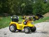 Electric Tractor MASTERS with ladle, yellow, Rear wheel drive, 12V battery,2 x 25W Engines, Front La