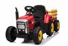 Electric Tractor WORKERS with trailer, red, Rear wheel drive, Lithium Battery, Plastic wheels, wide 
