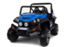Electric Ride-On Toy Car RSX Blue - 2.4Ghz, 2x12V, 4 X MOTOR, remote control, two-seats in leather, 