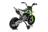Electric Ride-on MOTOCROSS, Green, 12V battery, EVA soft wheels, Leather seat, 2 x 25W Engine, Suspe