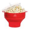 Richard Bergendi PoPuP Microwave Popcorn Popper with Convenient Handles, Silicone Popcorn Maker, Col