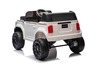 Electric ride-on car Toyota Landcruiser 12V, white, wide single seat, 2.4 GHz remote control, USB / 