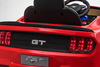 Electric ride-on car Ford Mustang 24V, red, Soft EVA wheels, 2 x 16000 rpm Engines, 24V Battery, 2.4