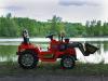 Electric Tractor MASTERS with ladle, red, Rear wheel drive, 12V battery,2 x 25W Engines, Front Ladle