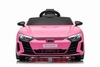 Electric Ride-on car Audi RS E-tron GT 12V, pink, wide single seat, 2.4 GHz remote control, USB / AU