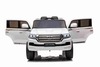 Electric Ride on Car Toyota Landcruiser 12V, WHITE, Leatherette seat, 12V/7AH Battery, Opening doors