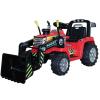 Electric Tractor MASTERS with ladle, red, Rear wheel drive, 12V battery,2 x 25W Engines, Front Ladle