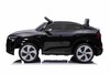 Electric Ride-on car Audi E-tron Sportback 12V, black, wide single seat with three-point seat belt, 