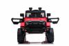 Auto elettrica fuoristrada con trazione posteriore, rossa, batteria 12V, chassis rialzato, sedile am