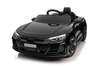 Electric Ride-on car Audi RS E-tron GT 12V, black, wide single seat, 2.4 GHz remote control, USB / A