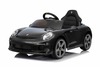 Electric Ride-on car RUF GT 12V, black, Opening doors, 2.4 GHz remote control, LED lights front and 